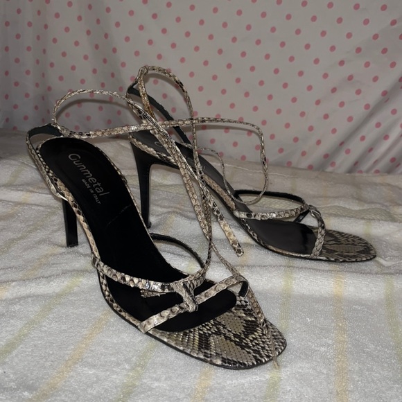 Gunmetal Heels snake skin - Picture 1 of 7